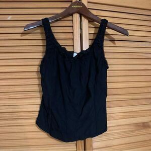 Vintage Black Sheer Tank Top